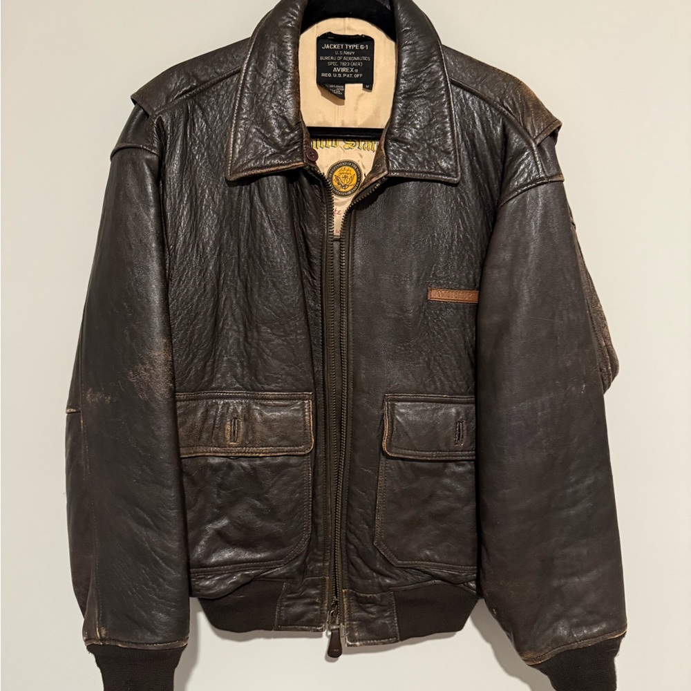 Averix US Navy Leather Jacket